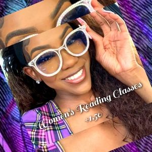 NEW/Women's BLING Reading Glasses+1.50